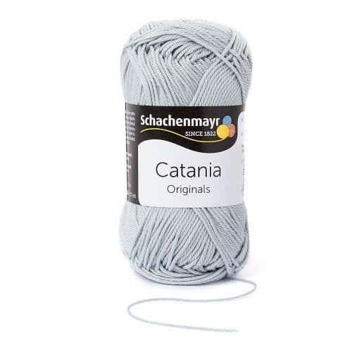Fil à tricoter catania grå ljus 100% bomull (00172) amigurumi garn virka