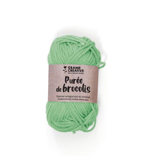 Amigurumi bomullsgarn äppelgrön broccolipuré