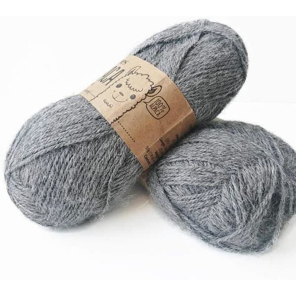 Alpaca - 0517m Grå Medium ( Drops Stickning och Virkning Garn - 4ply Vikt )