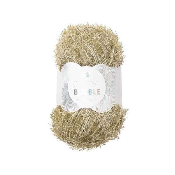 CREATIVE BUBBLE ball - Rico Design - 015 Guld - 100% polyester - 50g - Krok nr 4