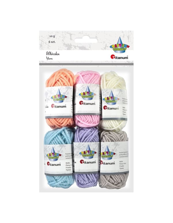 Pastelgarn 6 farver x 10g Titanum Craft-Fun Series