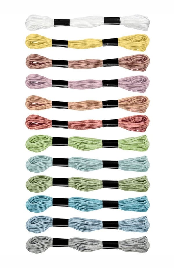 Floss 12 pastelfarver 8m Titanum Craft-Fun Series