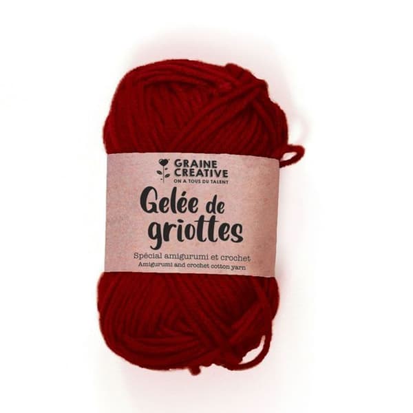 Bomullsgarn Amigurumi Burgundy Cherry Jelly Red