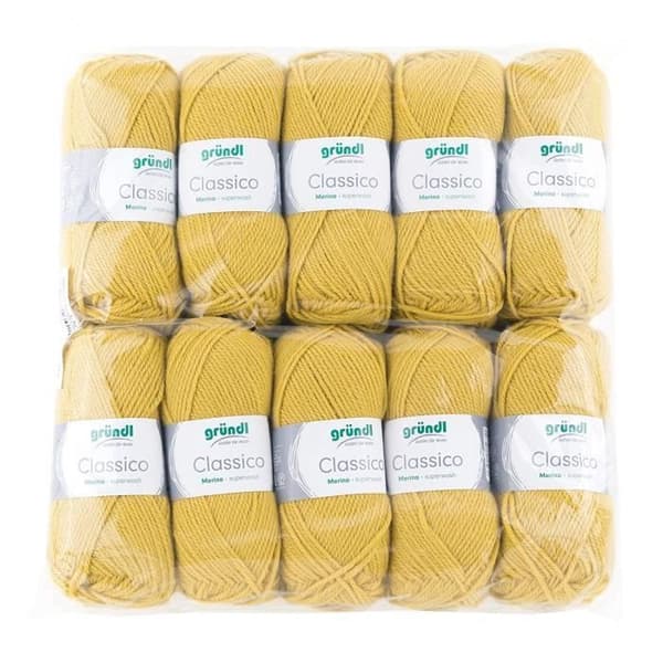 Stickgarn - Gründl - 3488 Classico - 50% Virgin Wool - 10 nystan på 50g - Superwash