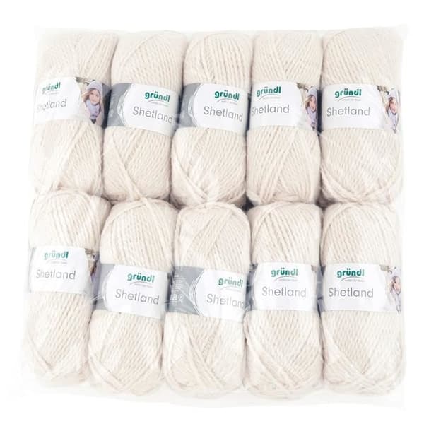 Stickgarn - Gründl - Shetland - 100 g - 80% polyakryl - 20% ull - Kräm