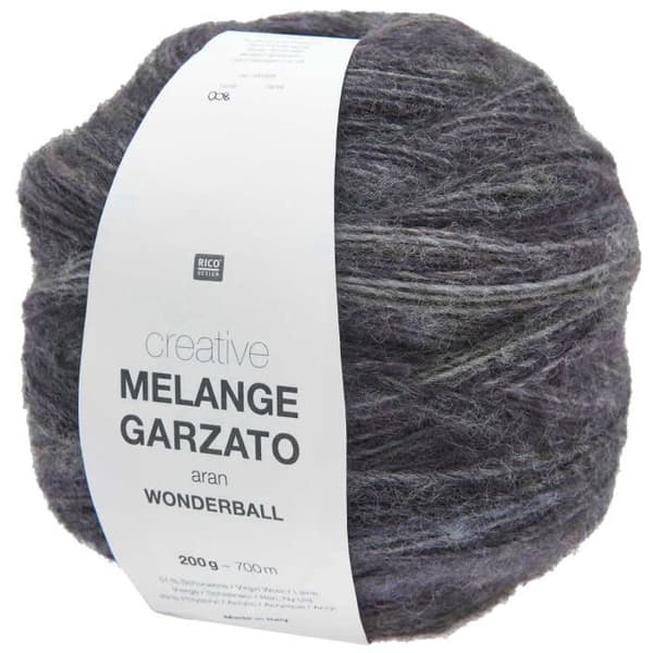 Stickgarn - RICO DESIGN - Creative Melange Garzato aran - 200 g - 700 m - Grå
