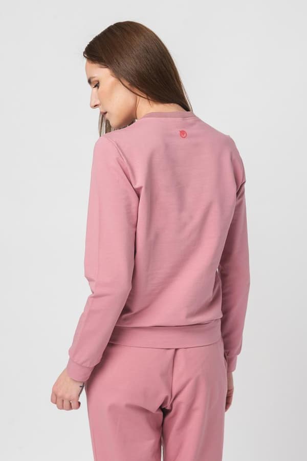 BLUZA COTON CASUAL FEMEI PINK-XS