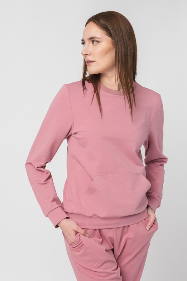 BLUZA COTON CASUAL FEMEI PINK-XS