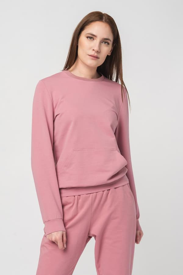 BLUZA COTON CASUAL FEMEI PINK-XL