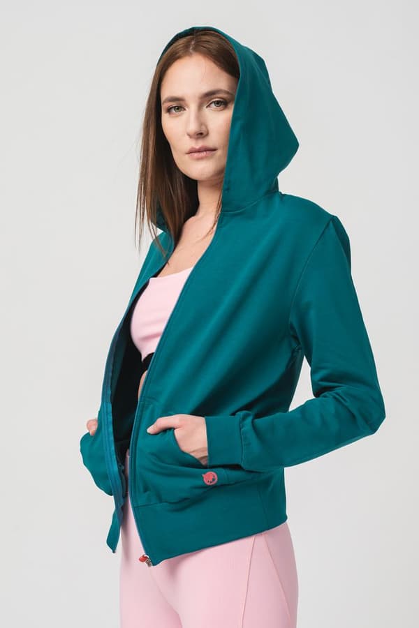 HANORAC COTON CASUAL FEMEI PETROL-M