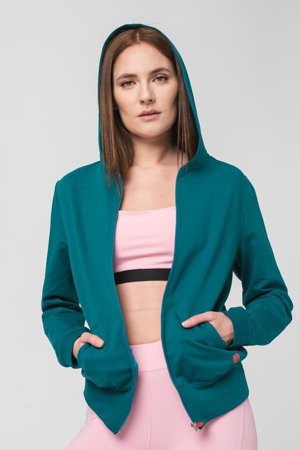 HANORAC COTON CASUAL FEMEI PETROL-L