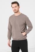 Miniatyrbillede 1 af 5: BLUZA COTON CASUAL BARBATI TAUPE-XXL