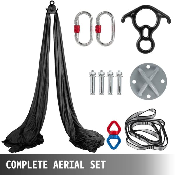 2,8X10M yogahängmatta luftsilke kit, mjukt och slitstarkt tyg, hårdvara för klättring, mångsidig, lätt att sätta upp och bära