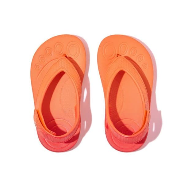 Yoga remmar Fitflop - HD6-B07 - iQUSHION Barn Toddler Ombre Ergonomiska Flip-Flops Tunga, Korall Röd, 31 EU