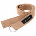 Miniatyrbild 1 av 4: Prosourcefit yogaband - ps-2018-met-beige - Metall D-Ring yogaband 8 hållbart bomull för stretching och flexibilitet