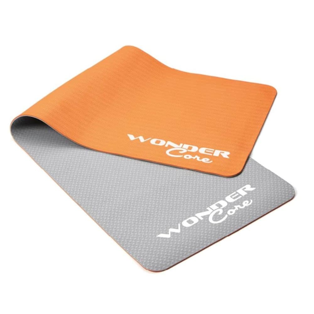 Wonder Core Yogamatte TPE 0,6 cm grå og oransje WOC023