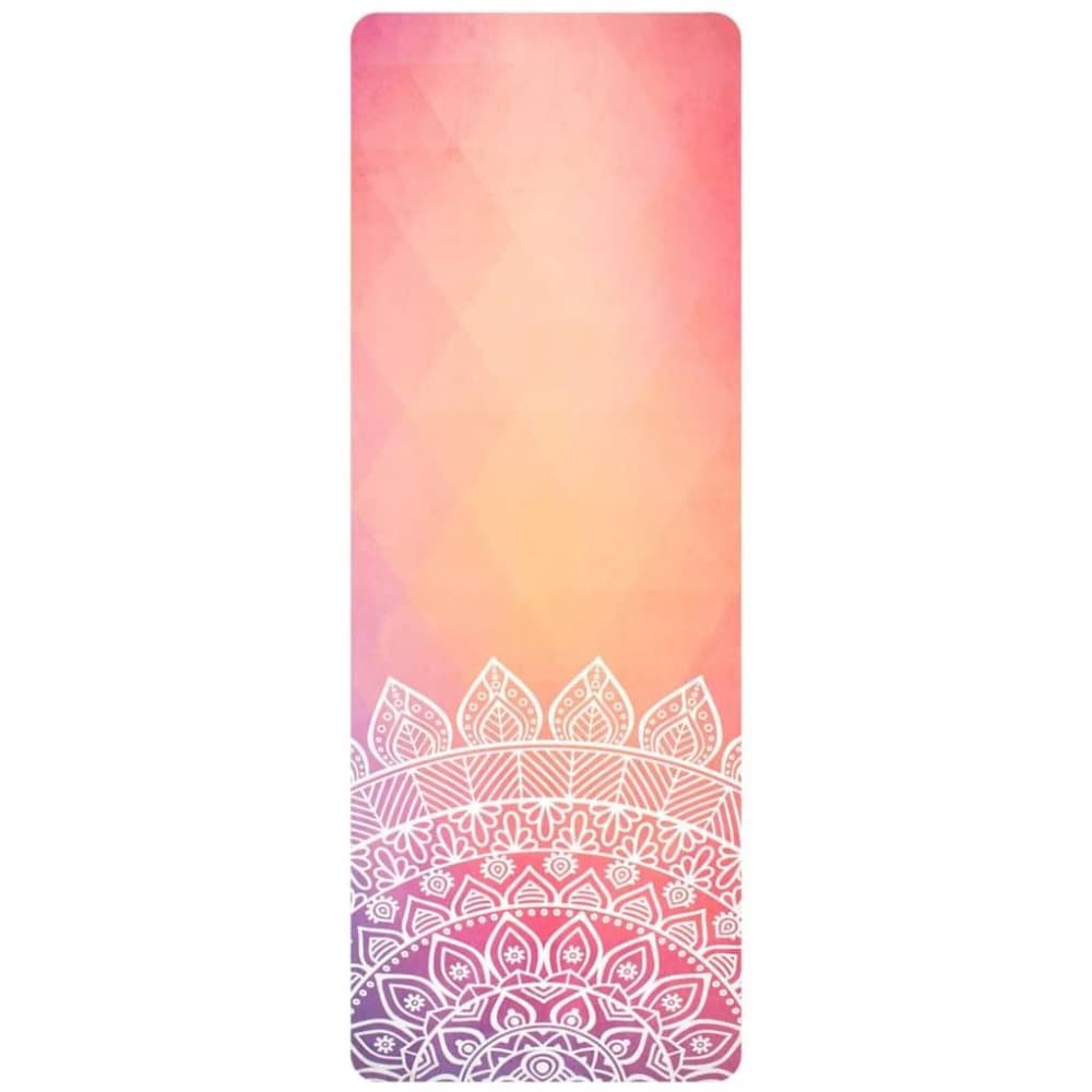Avento Yogamatte mikrofiber semsket skinn med trykk oransje 41WS-ROO-Uni