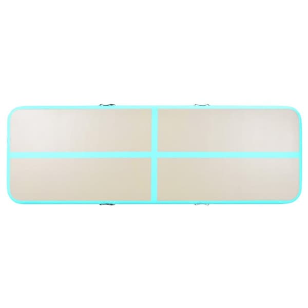 vidaXL Täytettävä voimistelumatto pumpulla 700x100x10 cm PVC vihreä