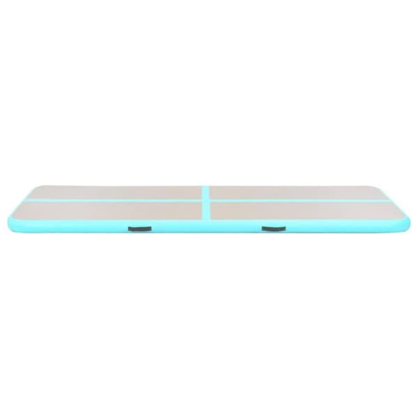 vidaXL Täytettävä voimistelumatto pumpulla 700x100x10 cm PVC vihreä