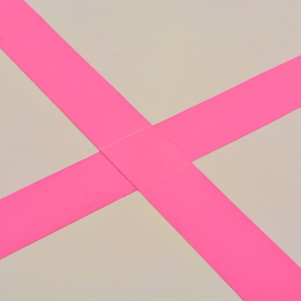 vidaXL Uppblåsbar gymnastikmatta med pump 400x100x10 cm PVC rosa