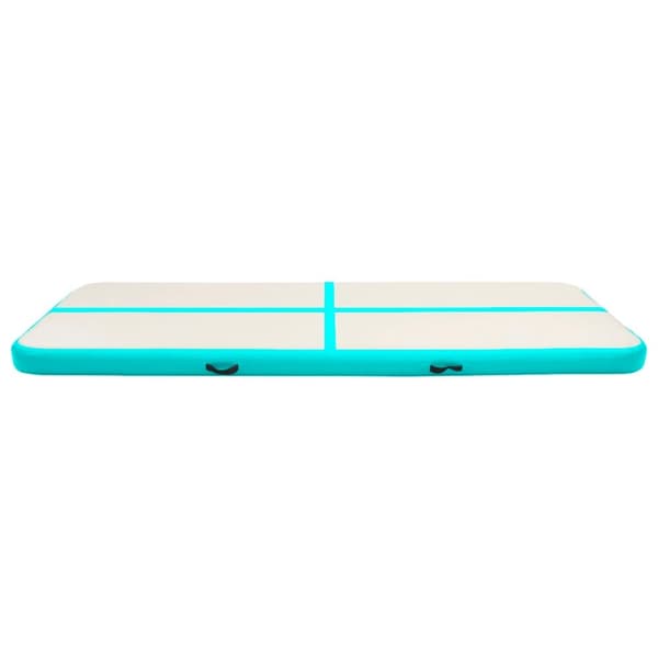 vidaXL Oppblåsbar gymnastikkmatte med pumpe 500x100x20 cm PVC grønn