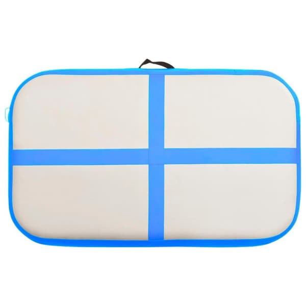 vidaXL oppustelig gymnastikmåtte med pumpe 60x100x20 cm PVC blå