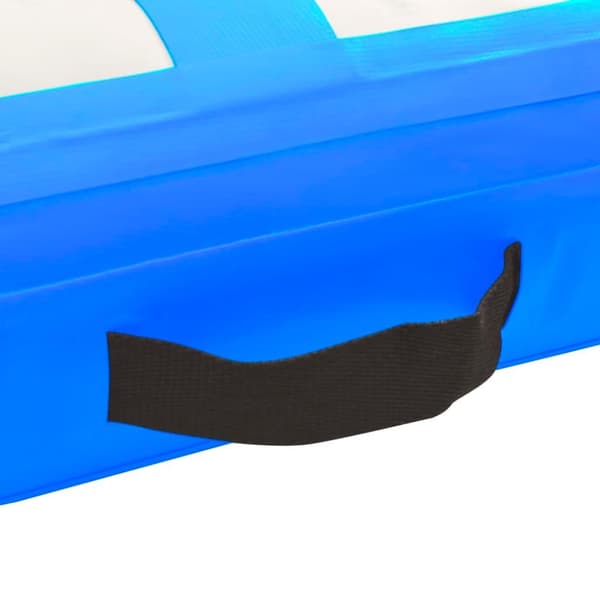 vidaXL oppustelig gymnastikmåtte med pumpe 60x100x20 cm PVC blå