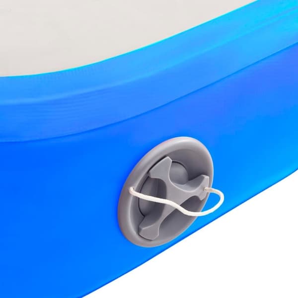 vidaXL oppustelig gymnastikmåtte med pumpe 60x100x20 cm PVC blå