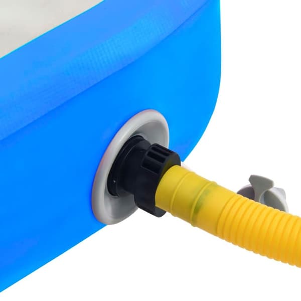 vidaXL oppustelig gymnastikmåtte med pumpe 60x100x20 cm PVC blå