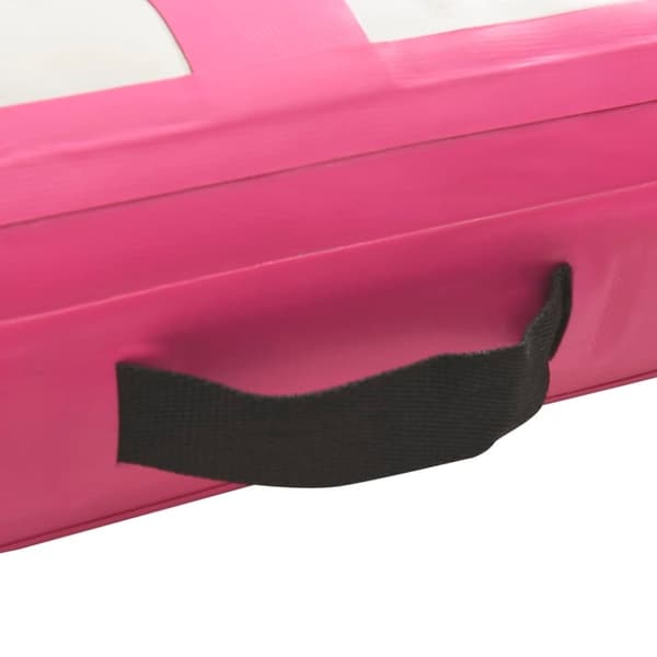 vidaXL Uppblåsbar gymnastikmatta med pump 200x200x10 cm PVC rosa