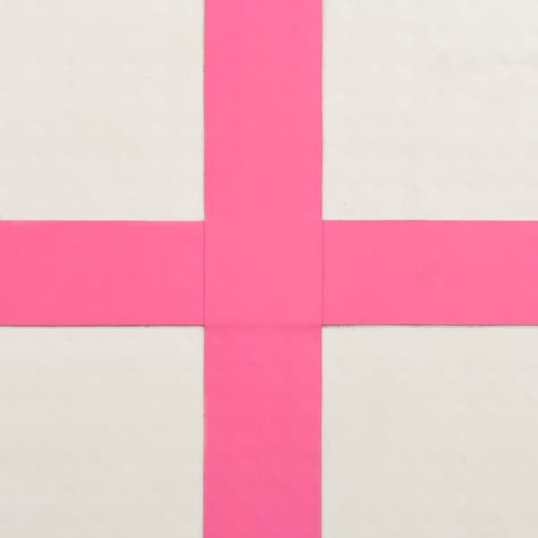 vidaXL Uppblåsbar gymnastikmatta med pump 200x200x10 cm PVC rosa