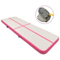 Miniatyrbild 1 av 10: vidaXL Uppblåsbar gymnastikmatta med pump 300x100x20 cm PVC rosa