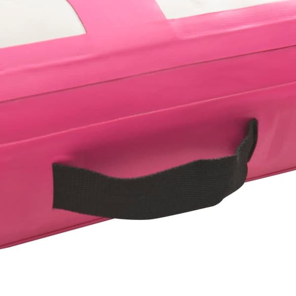 vidaXL Uppblåsbar gymnastikmatta med pump 200x200x20 cm PVC rosa