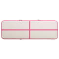 Miniatyrbild 5 av 10: vidaXL Uppblåsbar gymnastikmatta med pump 400x100x15 cm PVC rosa