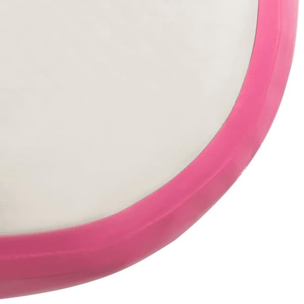 vidaXL Uppblåsbar gymnastikmatta med pump 400x100x15 cm PVC rosa