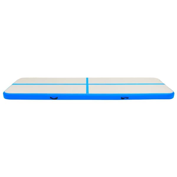 vidaXL Täytettävä voimistelumatto pumpulla 800x100x20 cm PVC sininen