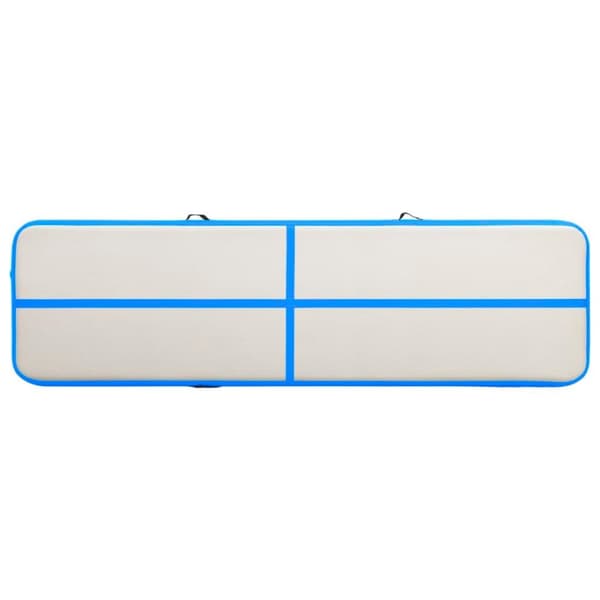 vidaXL Täytettävä voimistelumatto pumpulla 800x100x20 cm PVC sininen