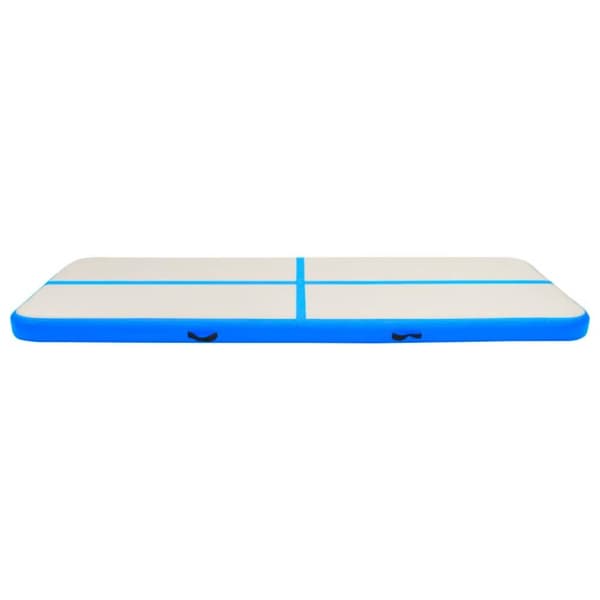 vidaXL oppustelig gymnastikmåtte m. pumpe 500x100x15 cm PVC blå