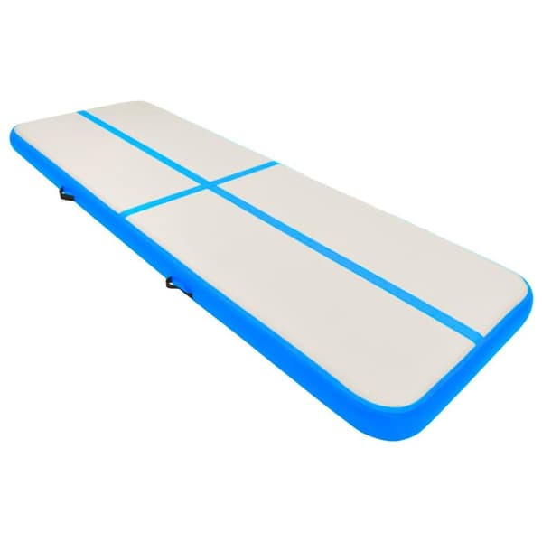 vidaXL Täytettävä voimistelumatto pumpulla 300x100x20 cm PVC sininen