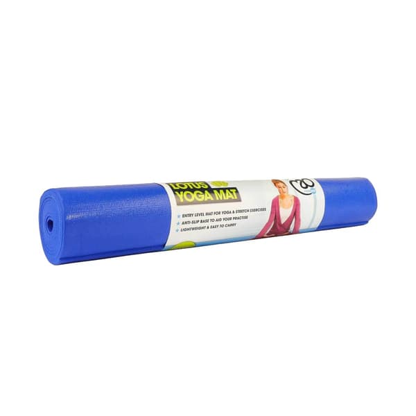 Yoga-Mad Lotus Yoga Mat Blue One Size