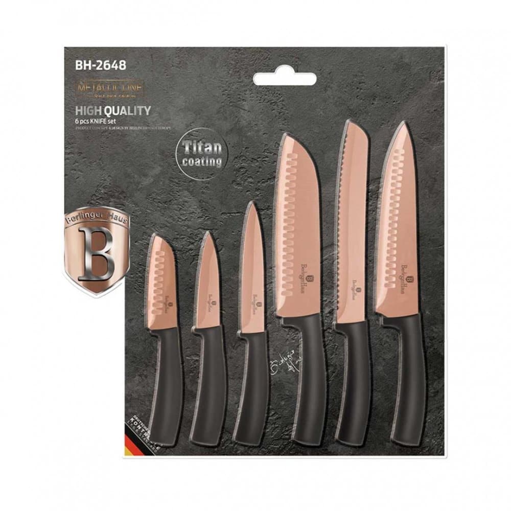 Berlinger Haus BH-2648 Rose Gold Kitchen Knives Set