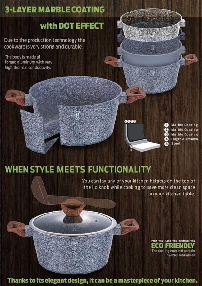 Berlingerhaus Forest Line Granite Pot 20cm BH-13196