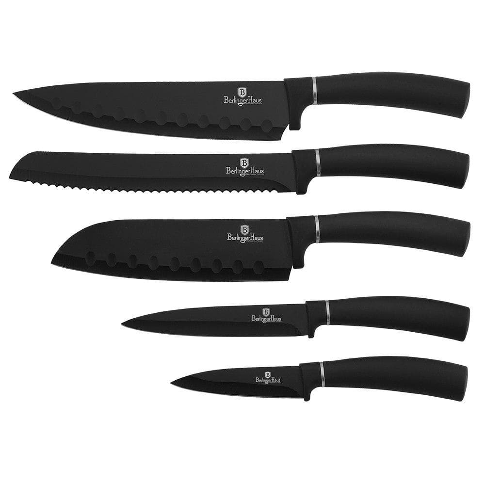 Berlinger Haus BH-2382 Black Silver Granite Knives Set