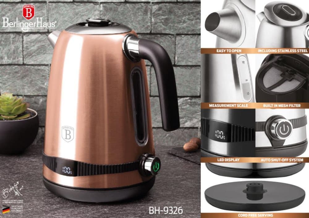 Elektrisk vattenkokare 1.7L Berlinger Haus BH-9326