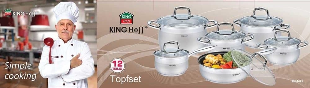 12 Elemental Kinghoff KH-1423 Pot Set