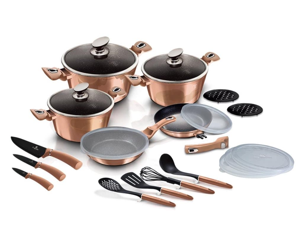 Uppsättning av Berlinger Haus BH-7182 22 Element Rose Gold Pots