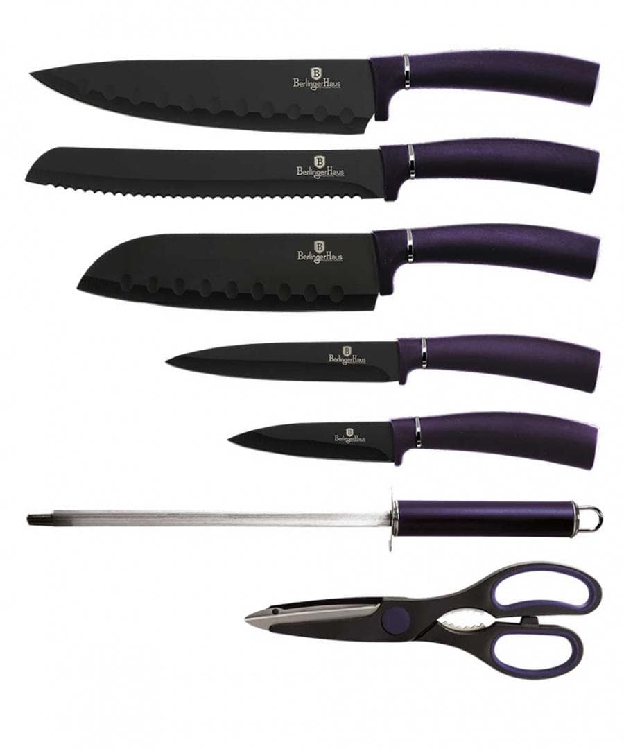 Berlinger Haus BH-2560 Purple Knives set i en stativ