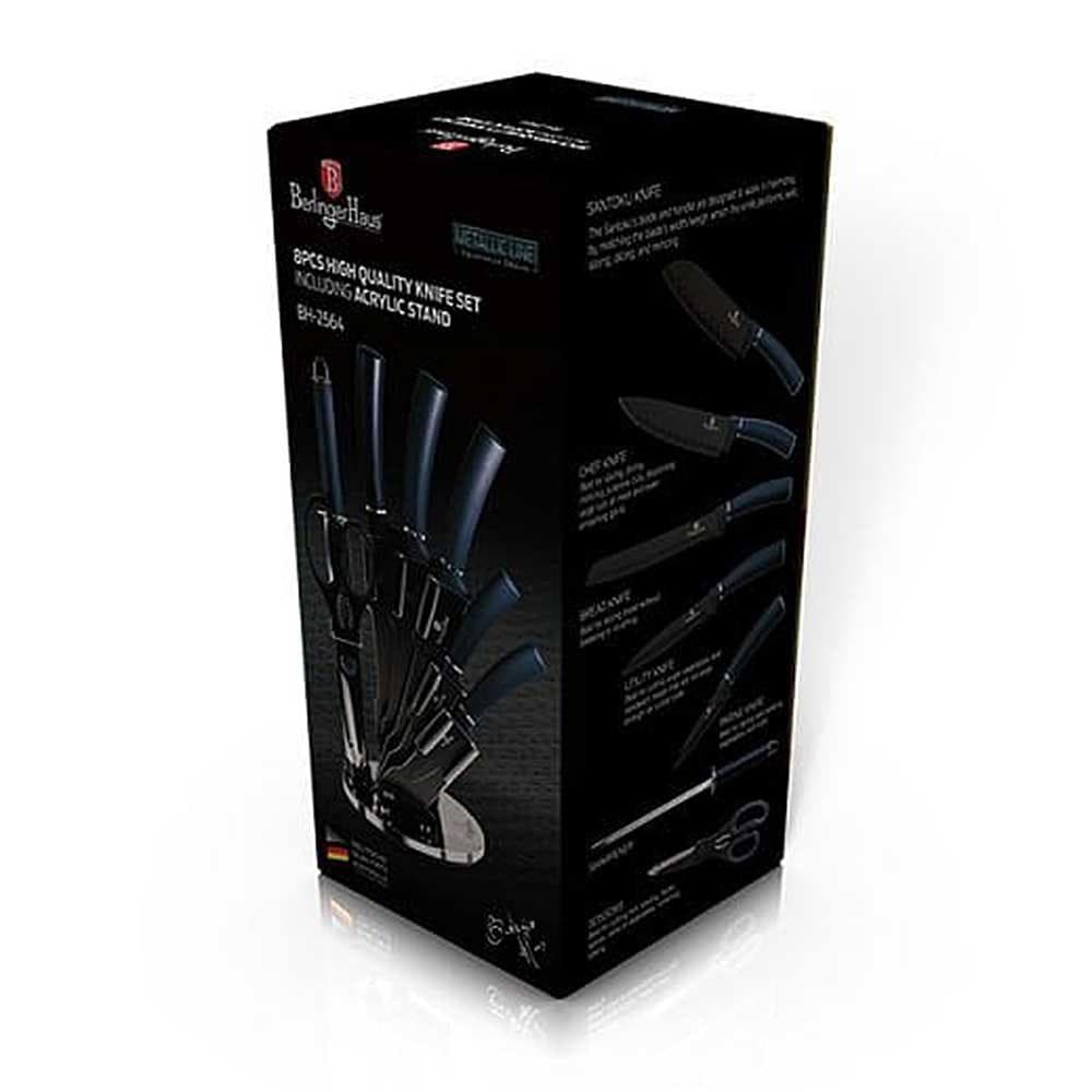 Berlinger Haus BH-2564 Aquamarine Knives set i en stativ