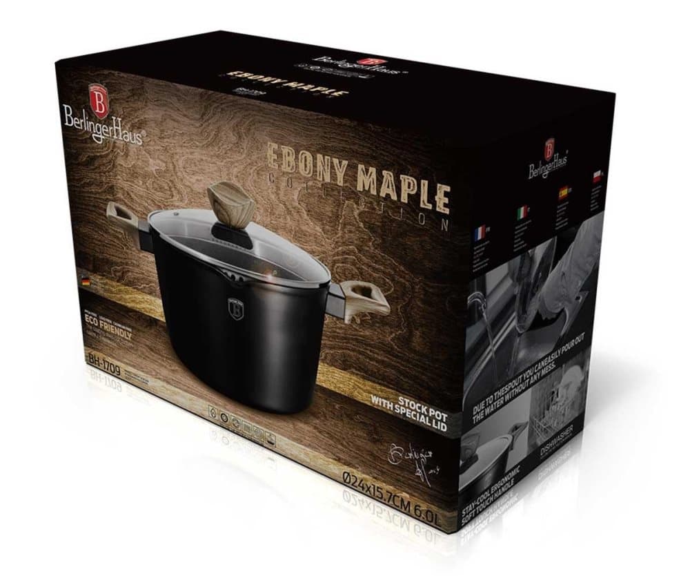 Granitkruka för pasta 24 cm Berlinger Haus BH-1709 ebenholt lönn