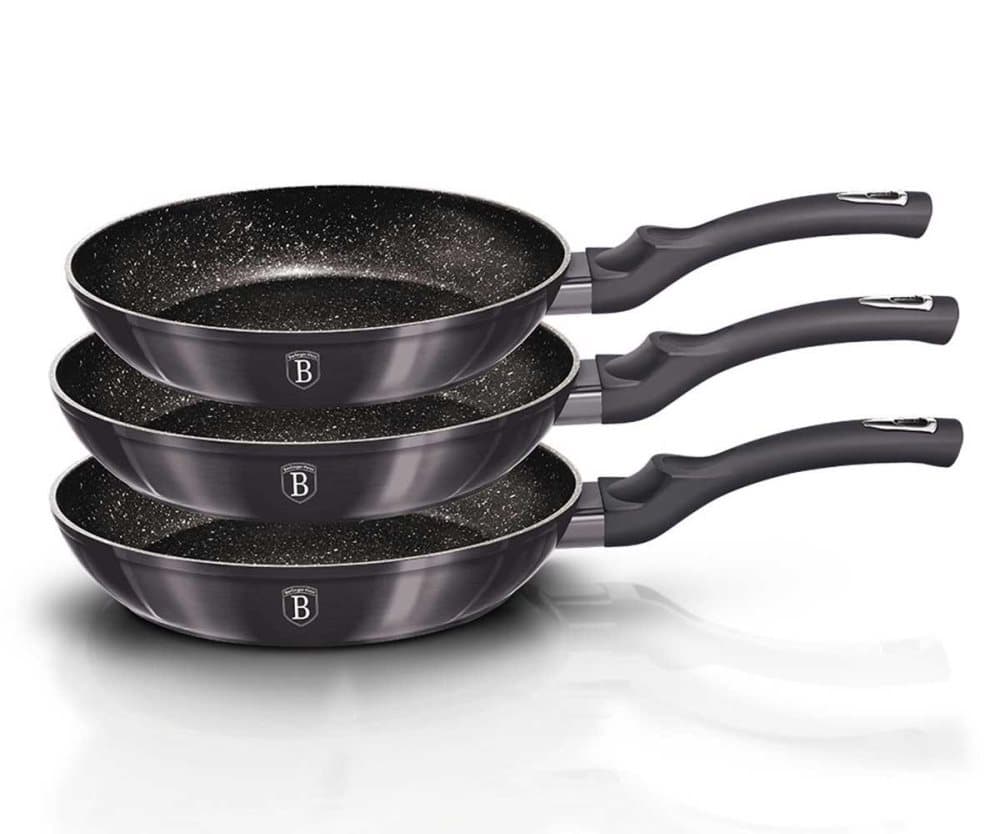En uppsättning av 3 granit Pan Berlinger Haus BH-6903 Carbon Pro